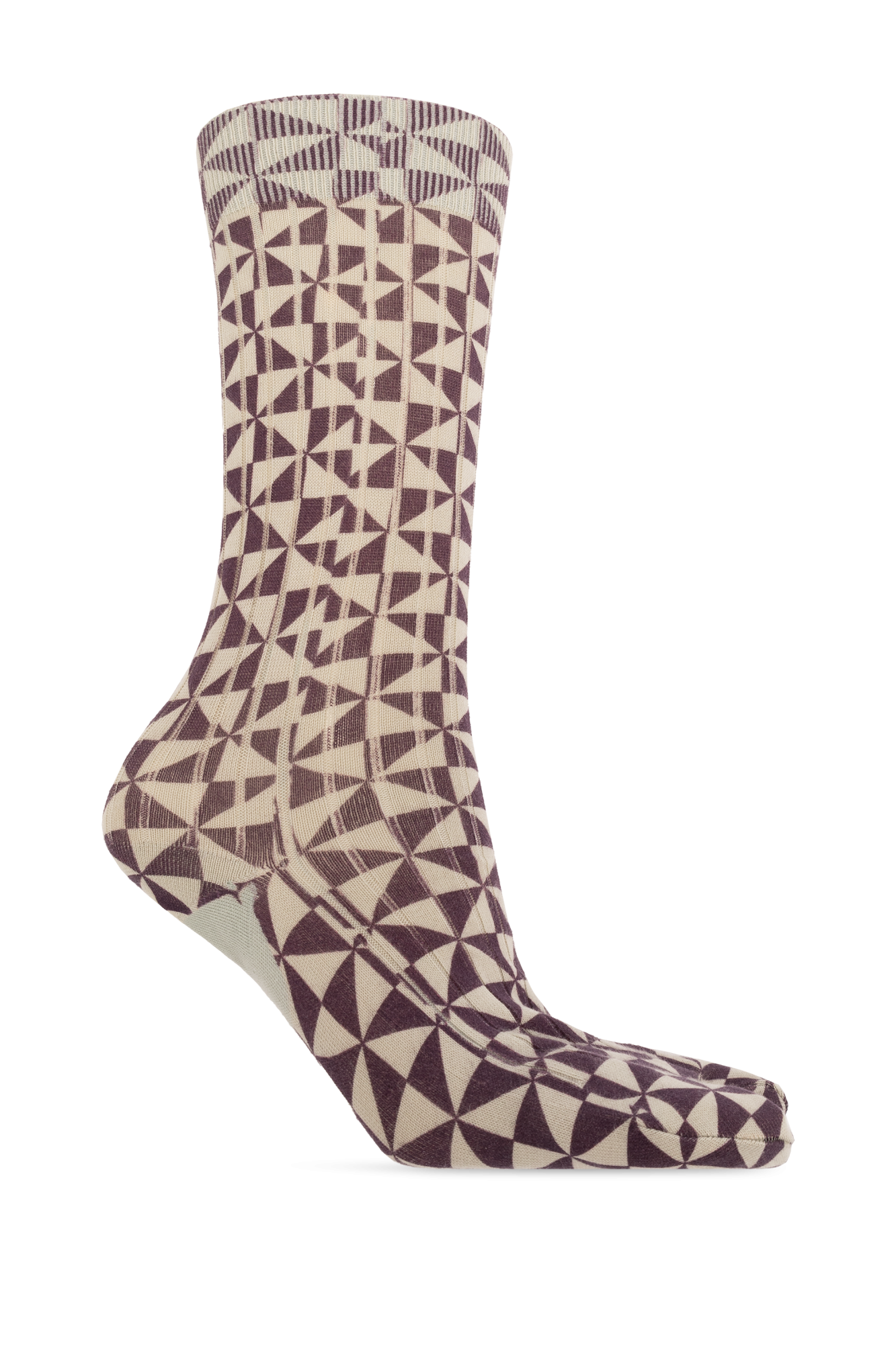 【DRIES VAN NOTEN】プリント タビソックス Purple 送料関税込 DRIES VAN NOTEN】プリント タビソックス Purple 送料関税込
